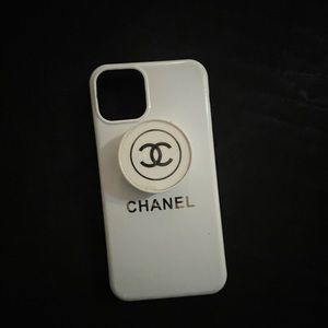 Chanel iPhone Case with Pop socket fits iPhone 11 & XR.